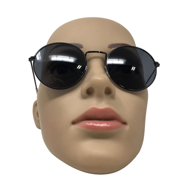 John Lennon Classic Circle Round Style Sunglasses, Unisex Black - Picture 1 of 6